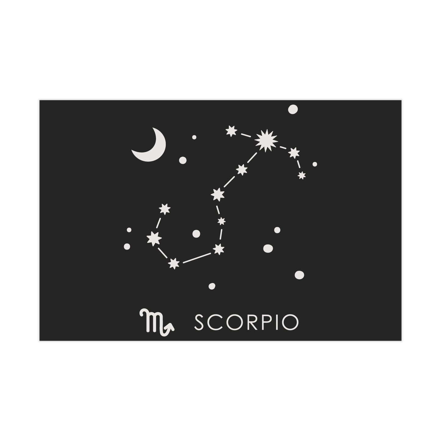 Scorpio Starmap Unframed Prints - black