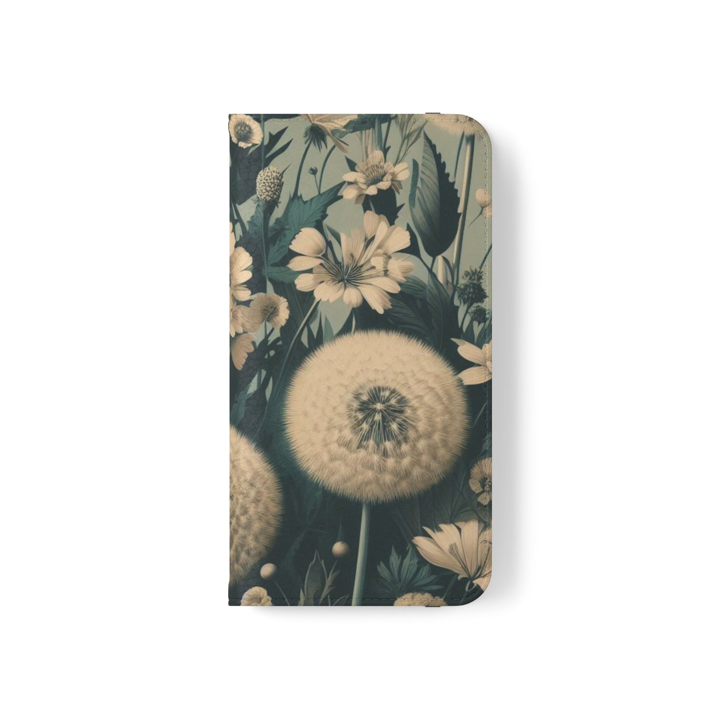 Blue & Cream Flowers Flip Cases iPhone/Samsung