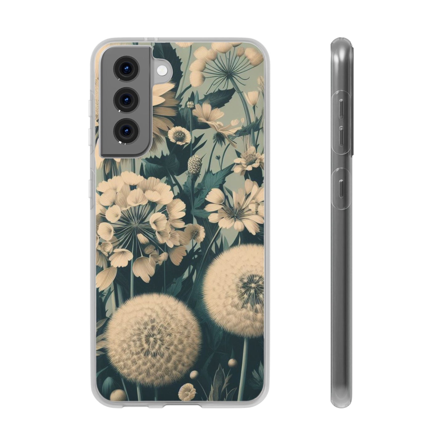 Blue & Cream Flowers Flexi Cases