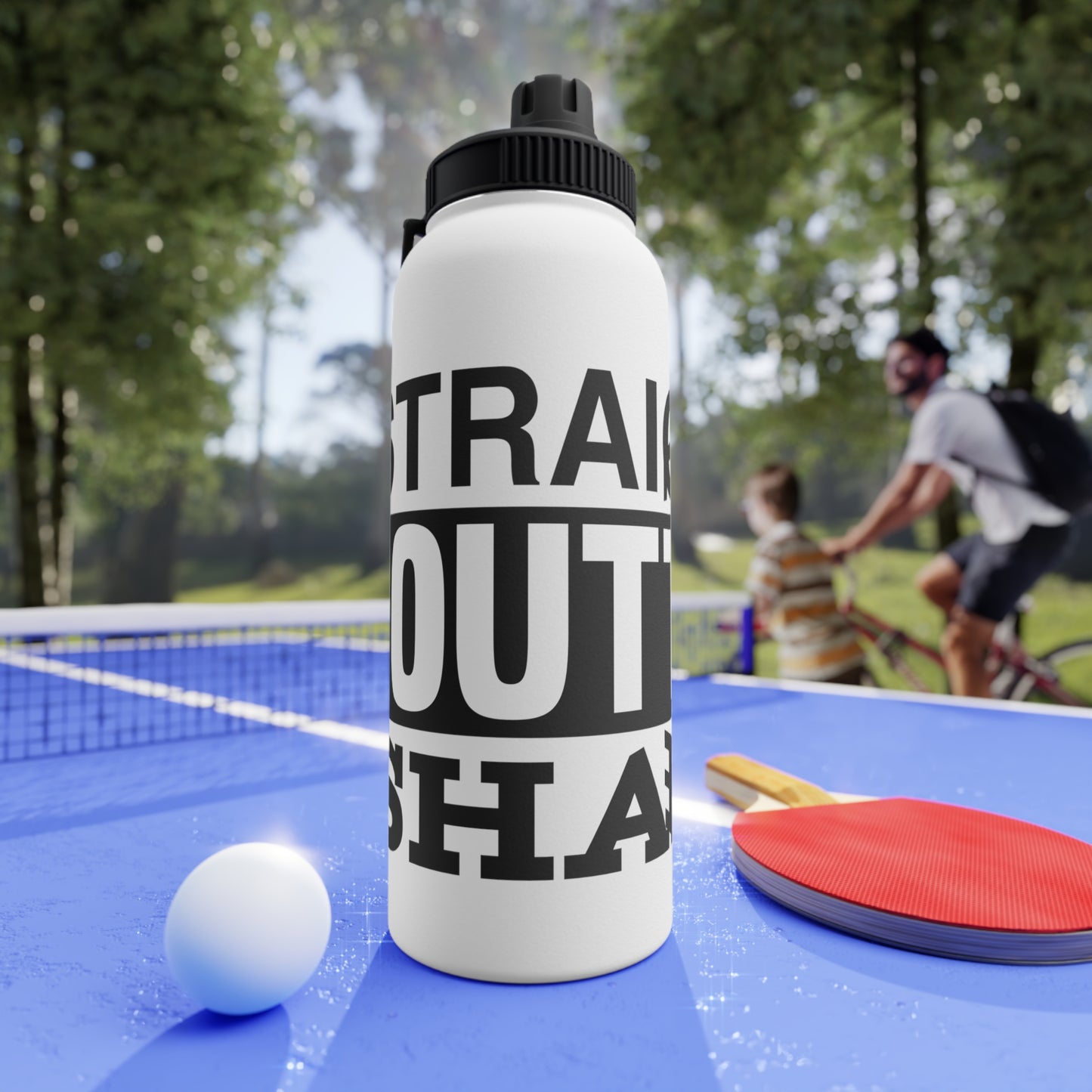 Straight Outta Shape Stainless Steel Sports Water Bottle - 3 sizes