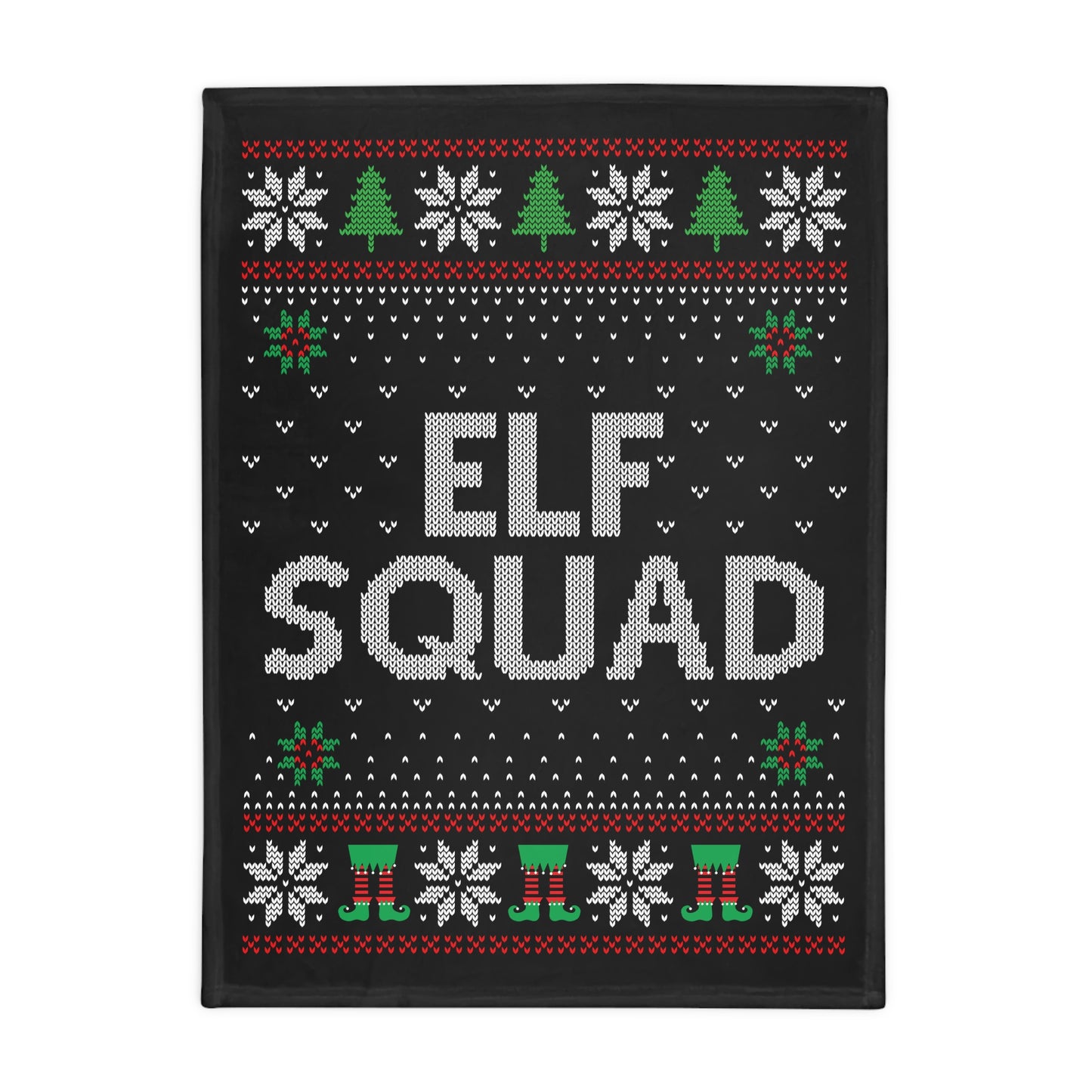 Ugly Christmas Sweater - Elf Squad Plush Fleece Blanket