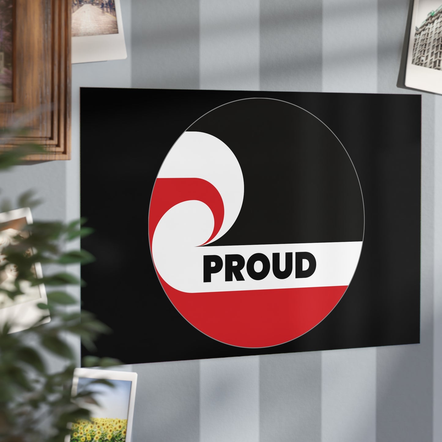 PROUD (circle) Unframed Prints - black