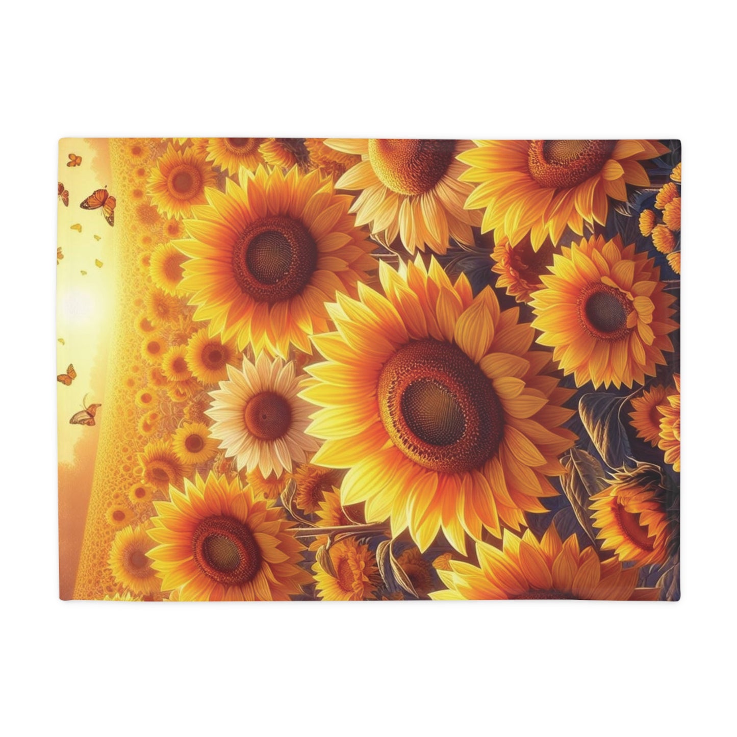 Sunflowers Plush Fleece Blanket