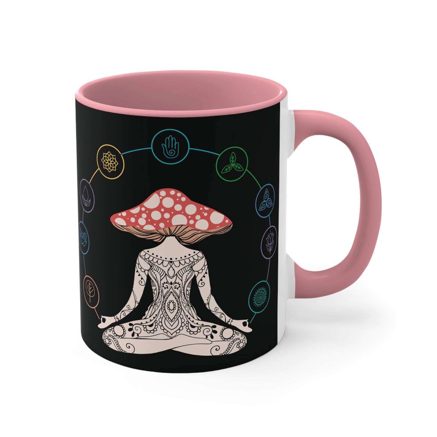 Trippin' Color Accent Mug 11oz - Zen Meditation Gift