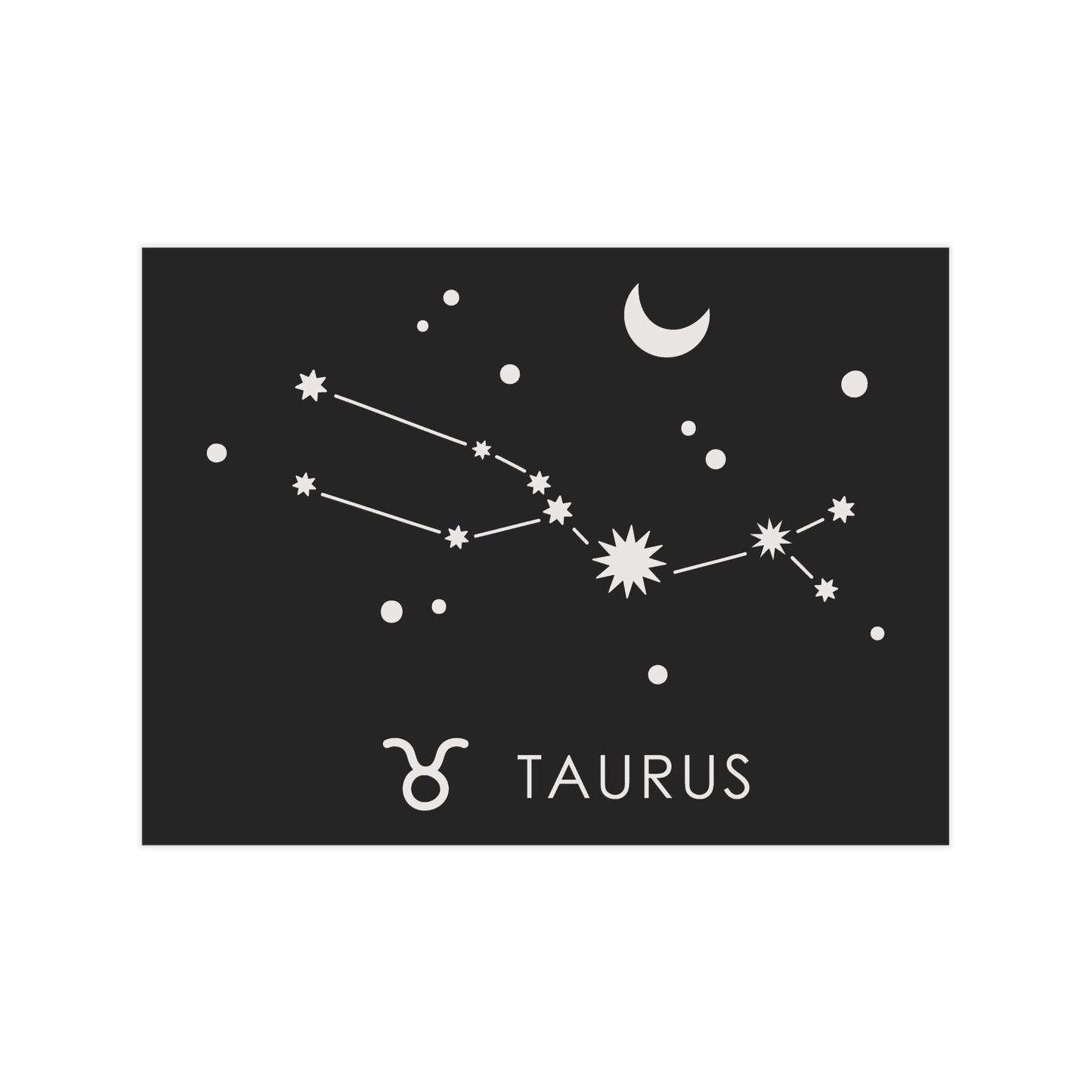 Taurus Starmap Unframed Prints - black