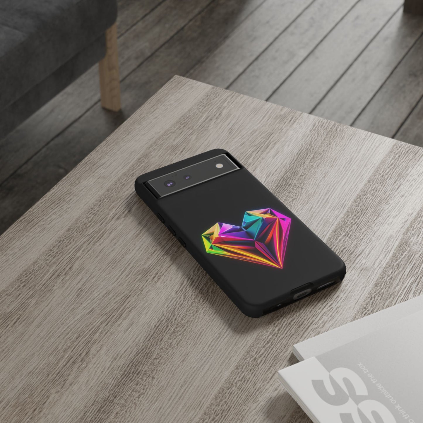 Origami Neon Heart Tough Cases iPhone/Google/Samsung