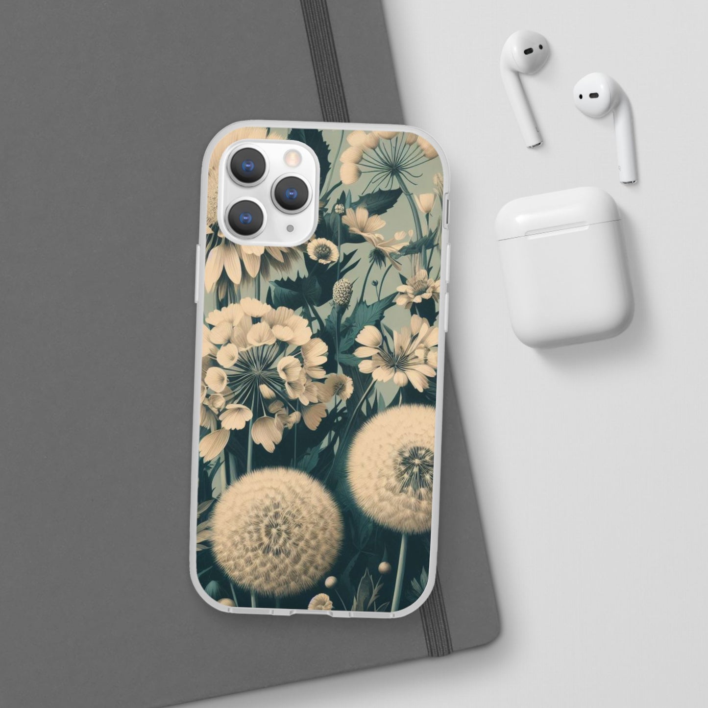 Blue & Cream Flowers Flexi Cases