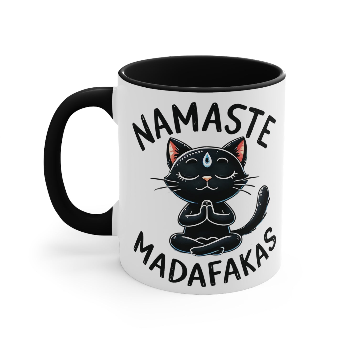 Namaste Madafakas Color Accent Mug 11oz - Zen Meditation Gift