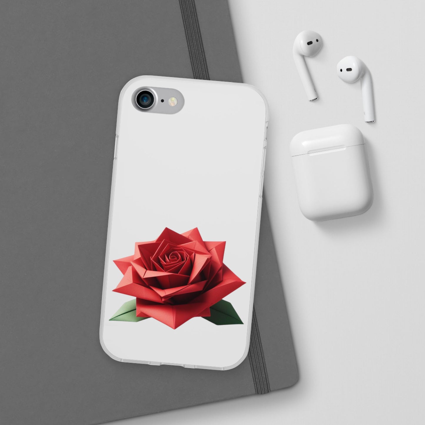 Origami Red Rose Flexi Cases