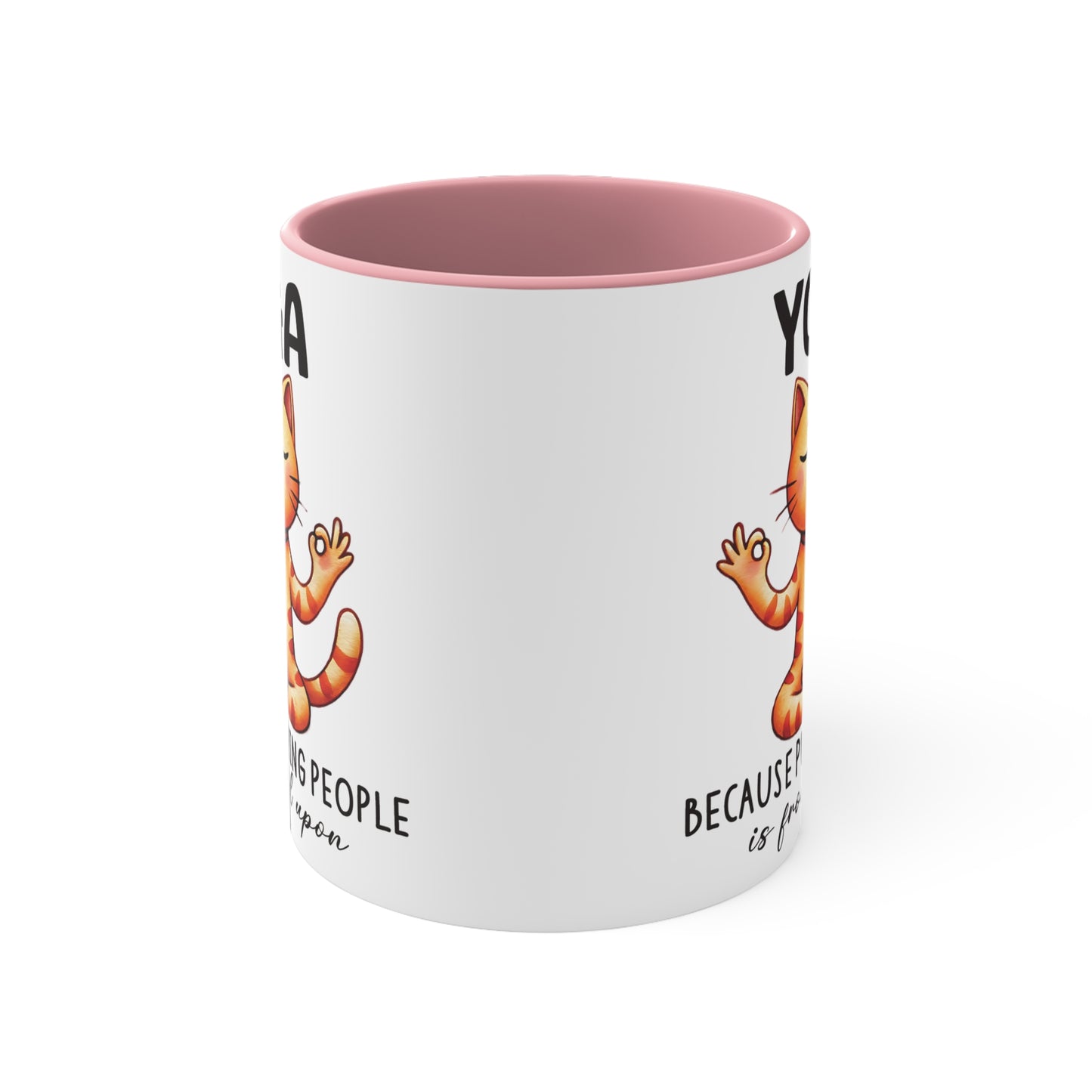 Punching People Color Accent Mug 11oz - Zen Meditation Gift