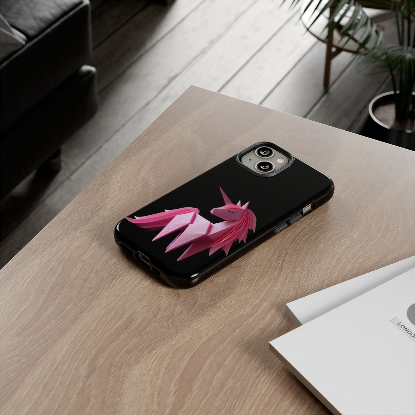 Origami Pink Unicorn Tough Cases iPhone/Google/Samsung