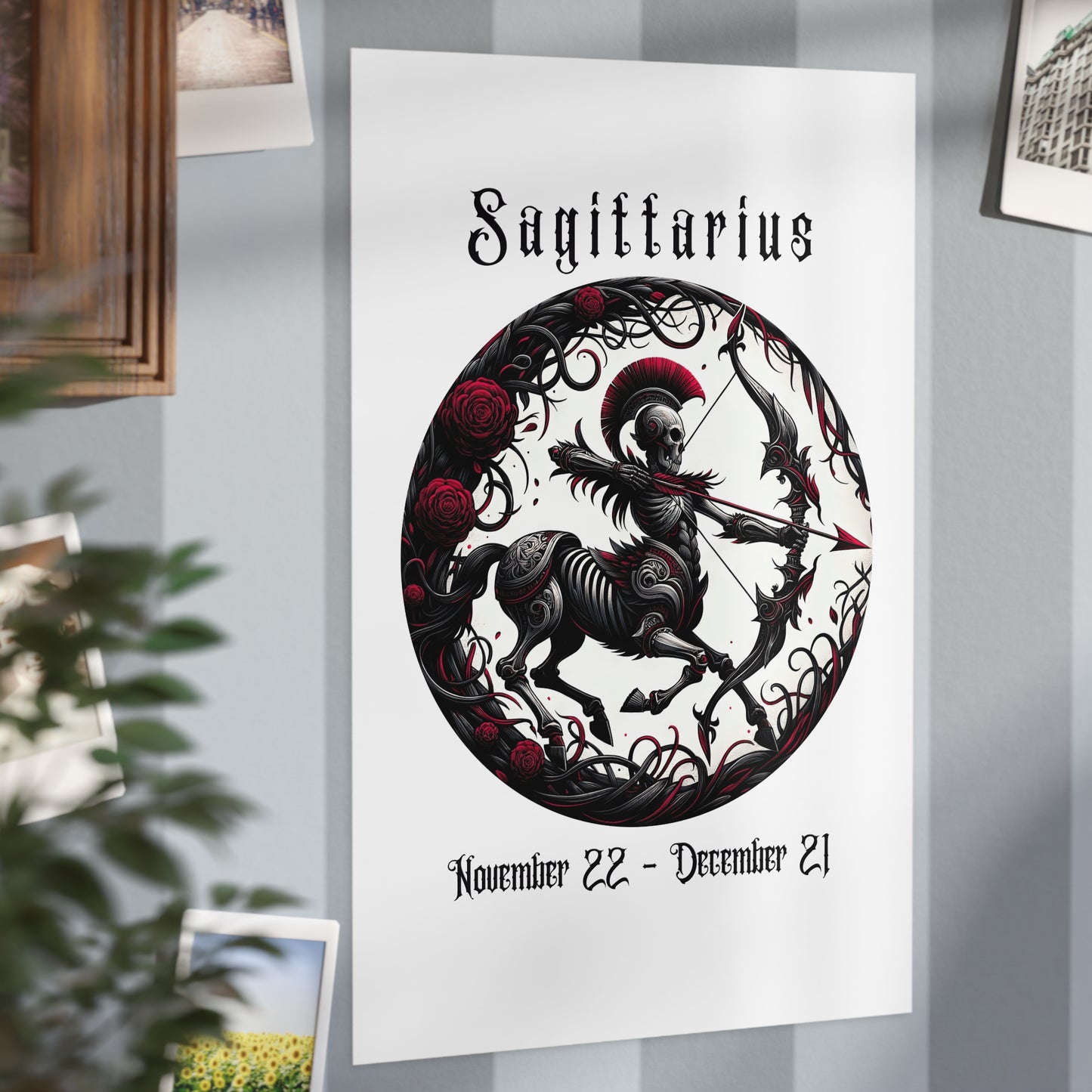 Gothic Sagittarius Unframed Prints - white