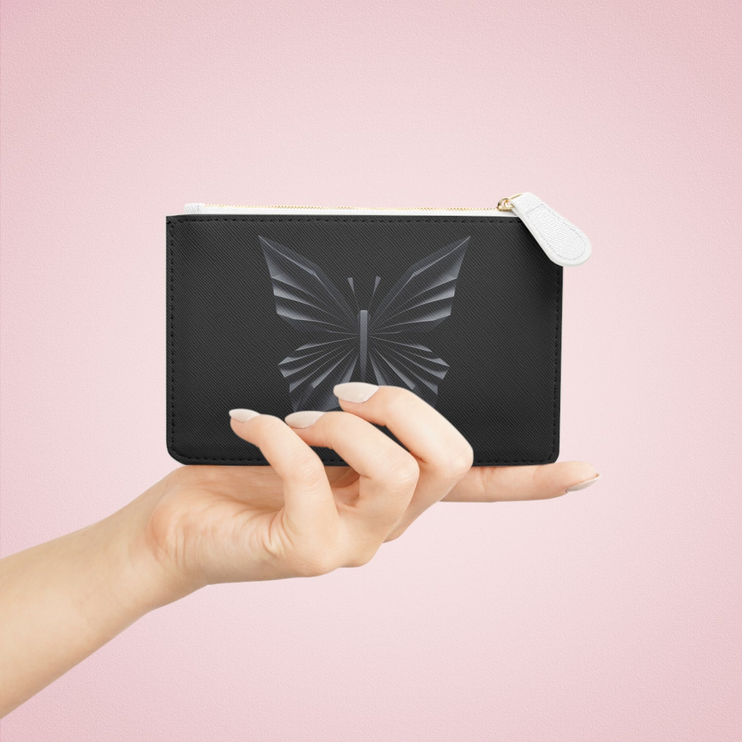 Black Butterfly Mini Clutch Bag