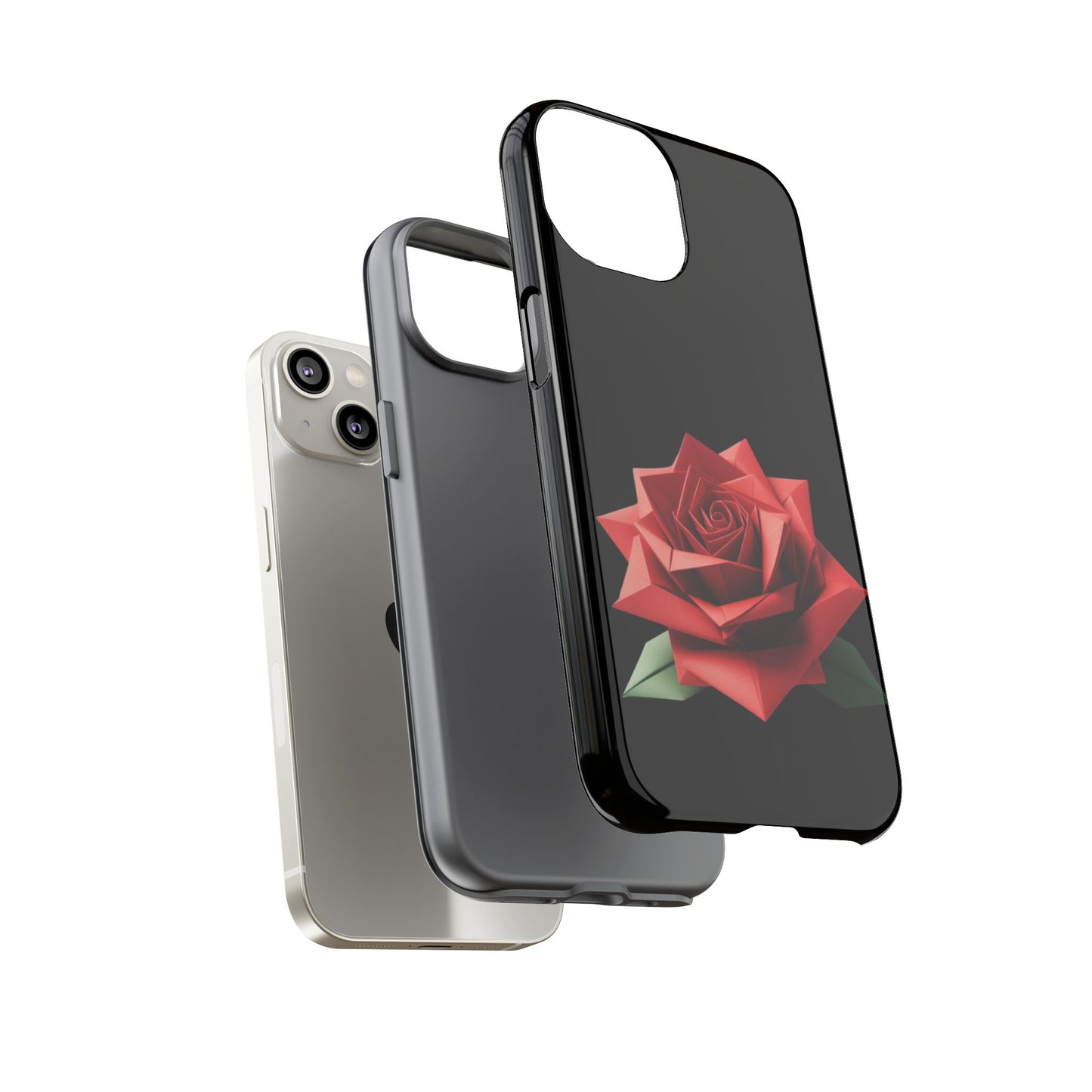 Origami Red Rose Tough Cases iPhone/Google/Samsung