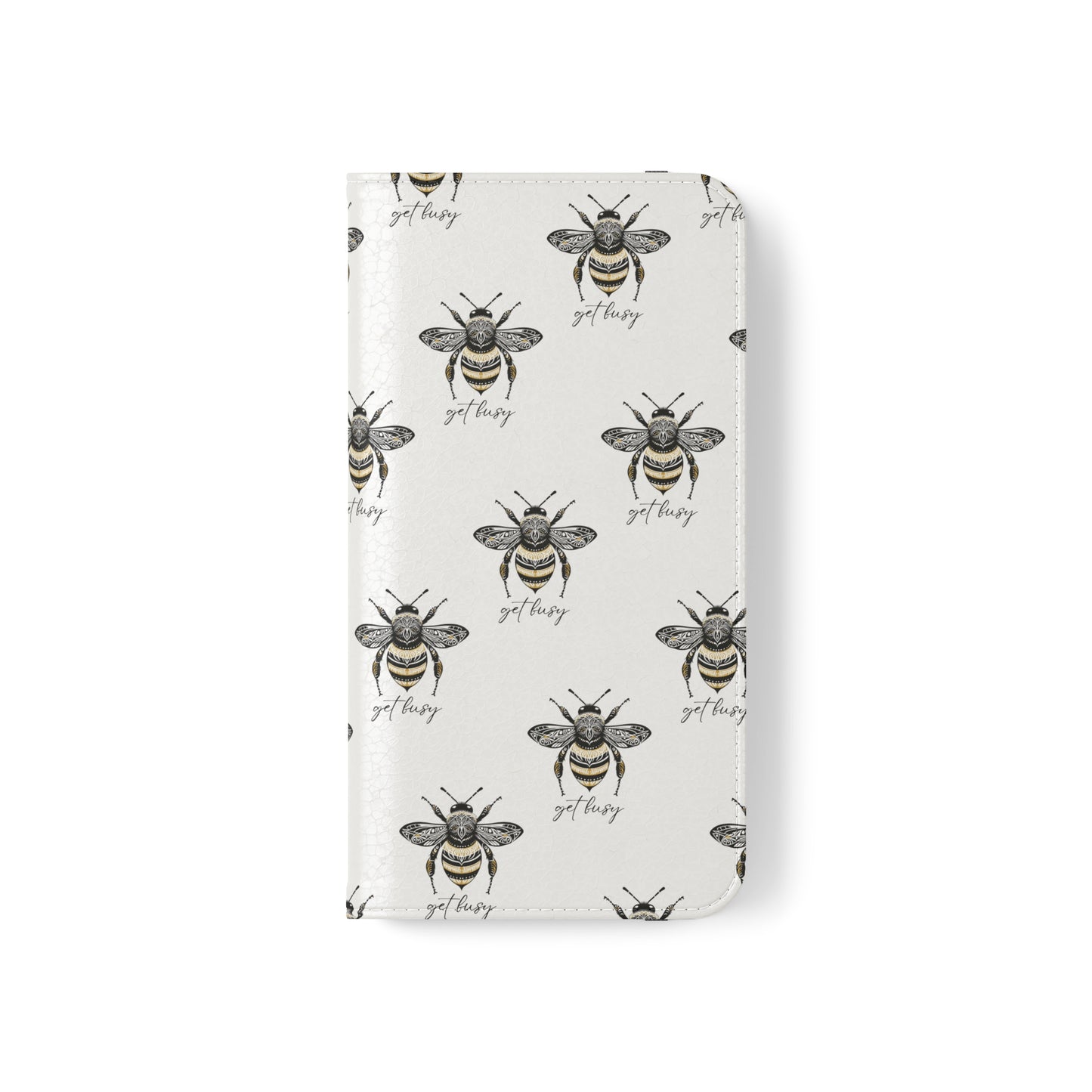 Get Busy Bee Flip Cases for iPhone/Samsung - white