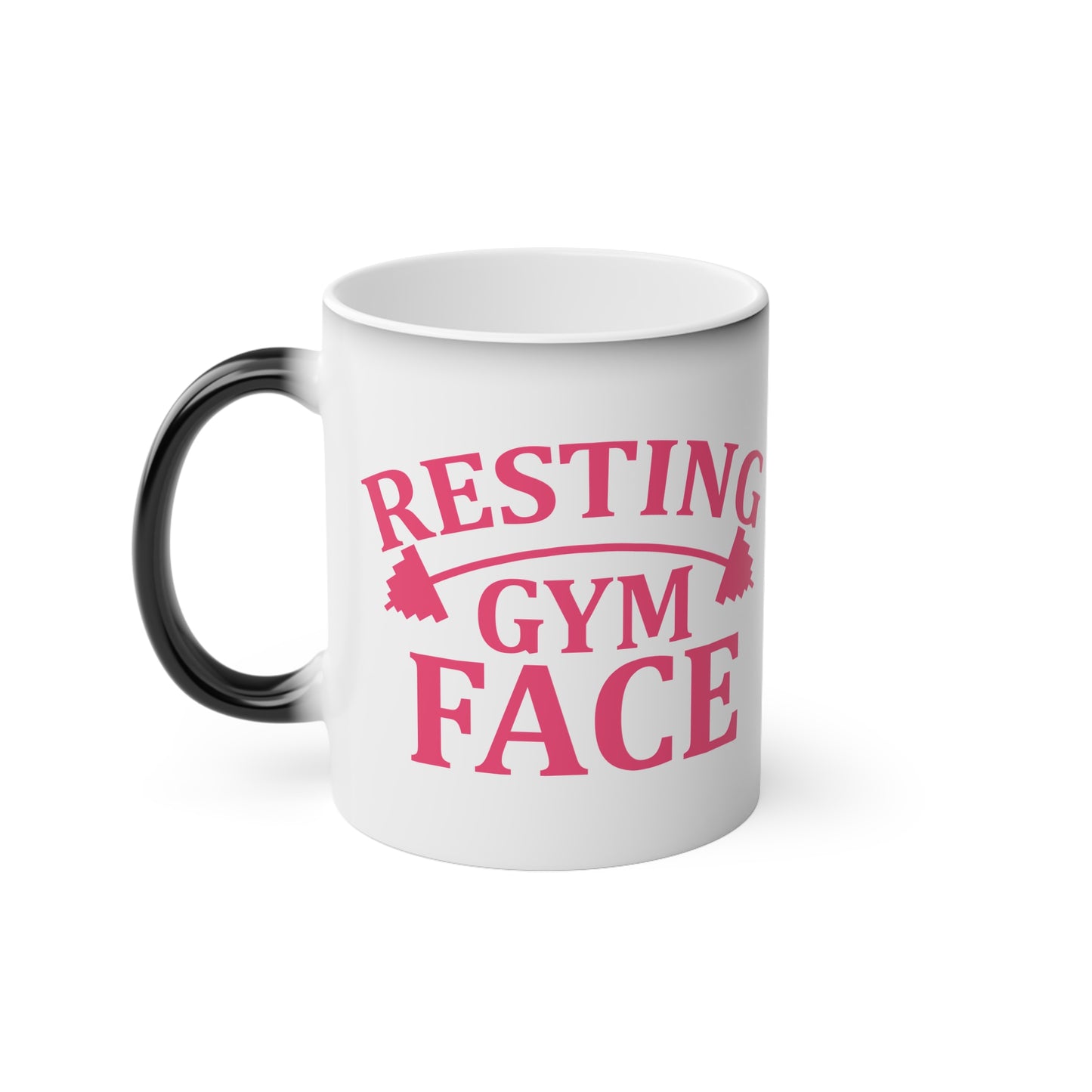 Resting Gym Face Magic Mug - Color Changing Mug for Fitness Enthusiasts