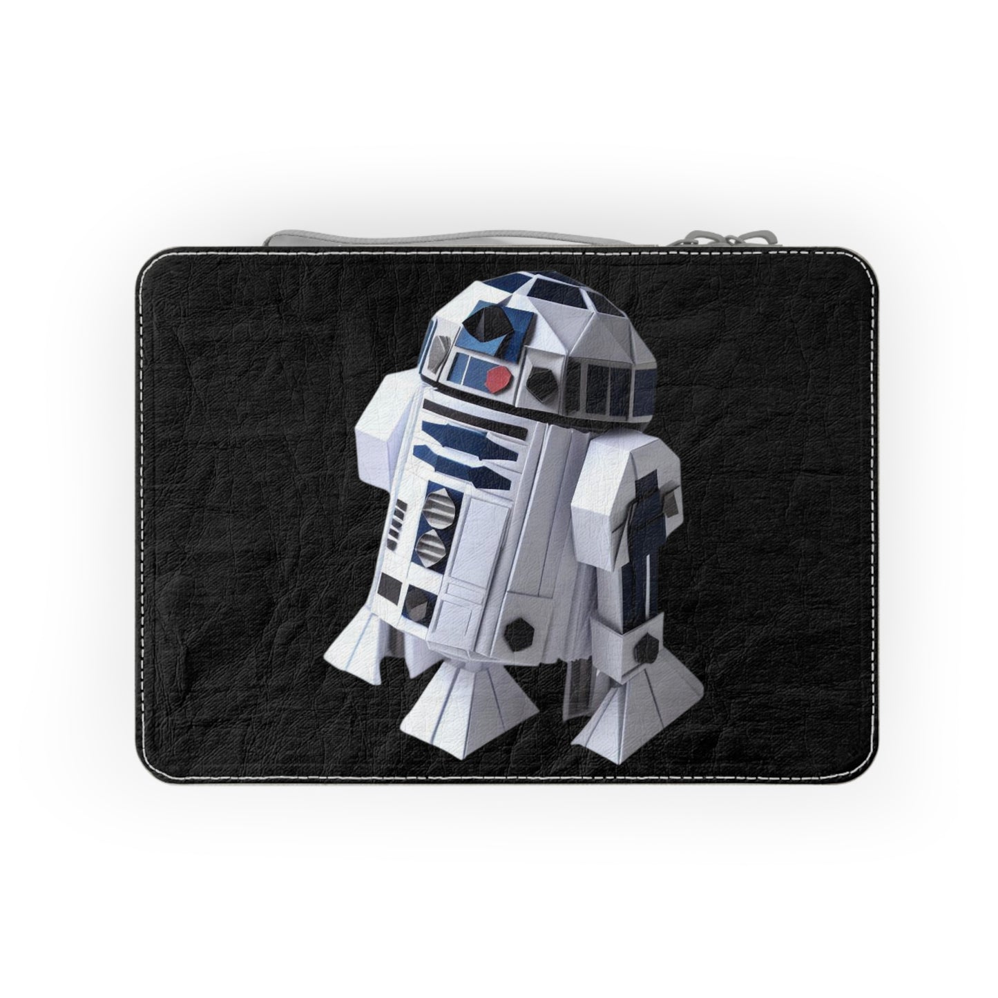 Origami R2D2 Paper Lunch Bag - black