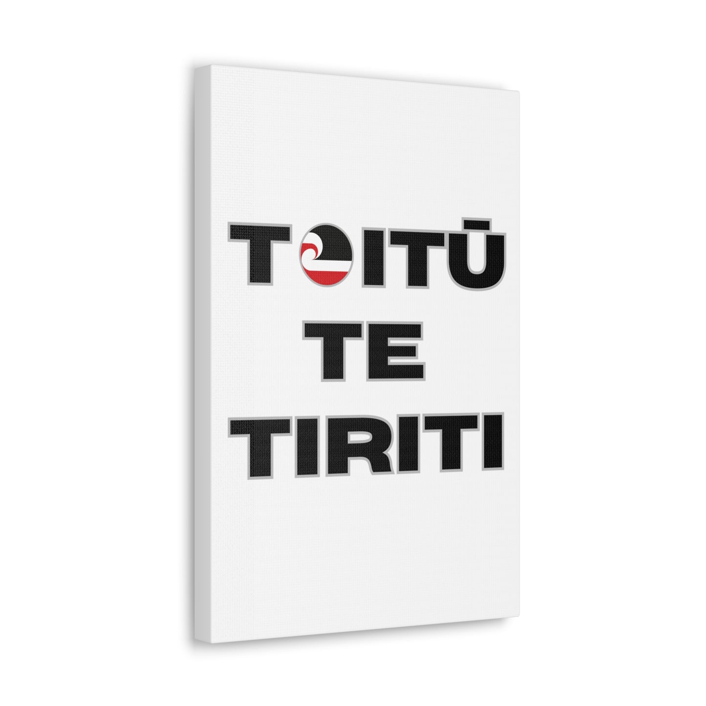 Toitū Te Tiriti Classic Canvas - White