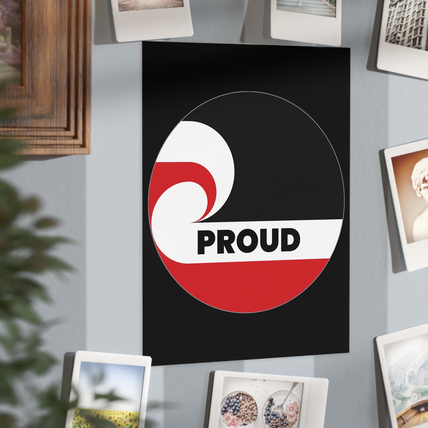 PROUD (circle) Unframed Prints - black