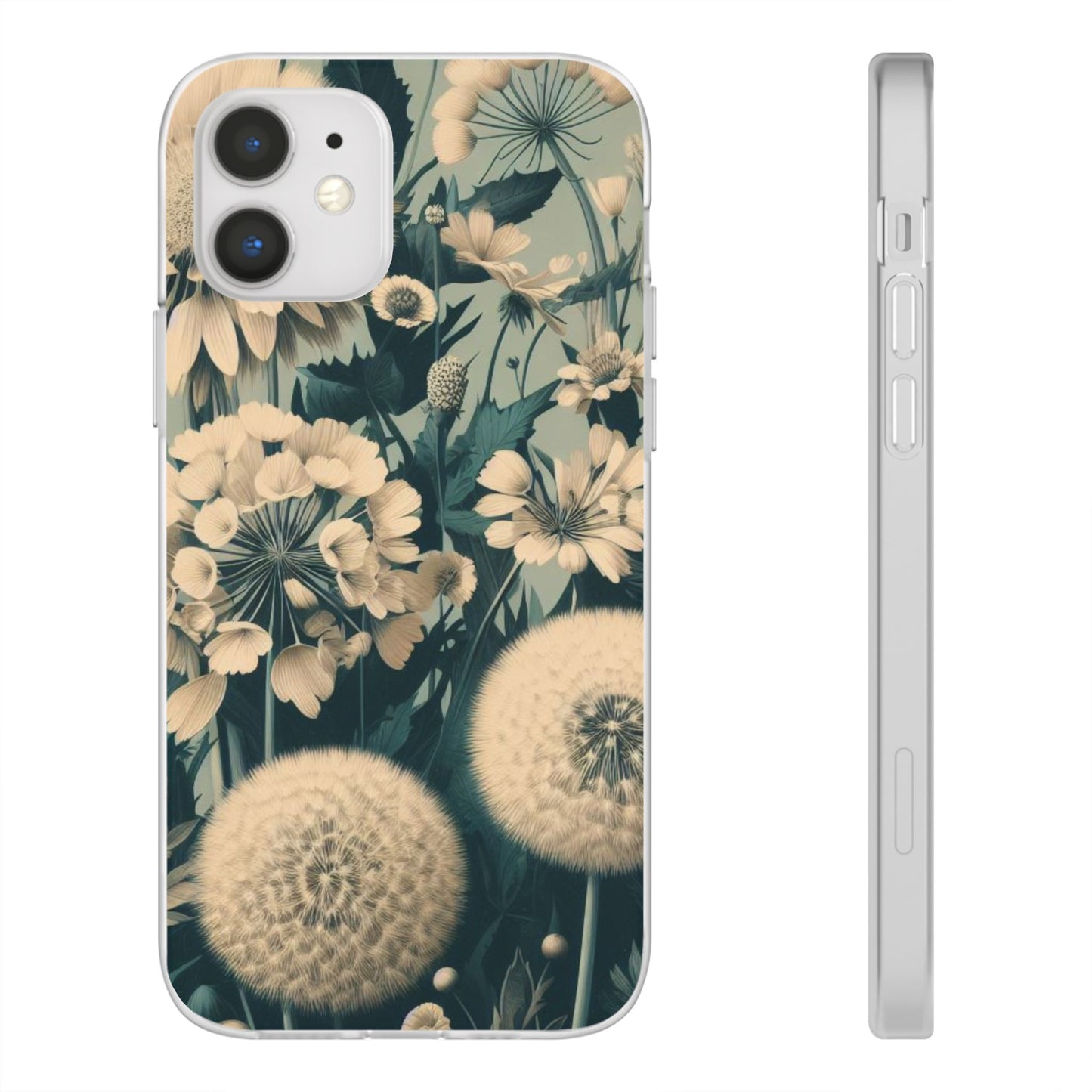 Blue & Cream Flowers Flexi Cases