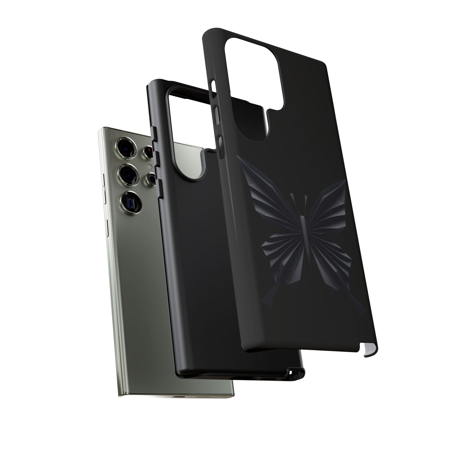 Origami Black Butterfly Tough Cases iPhone/Google/Samsung