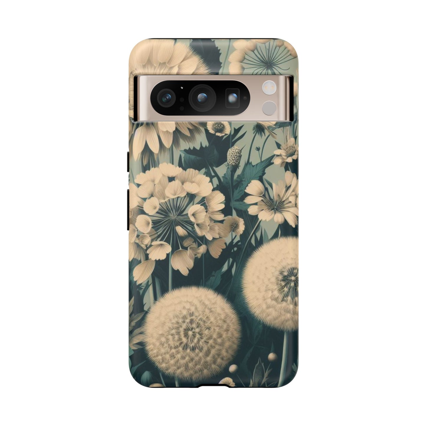 Blue & Cream Flowers Tough Cases iPhone/Google/Samsung