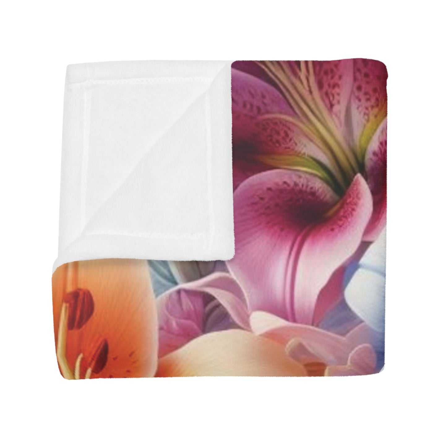 Lillies Plush Fleece Blanket