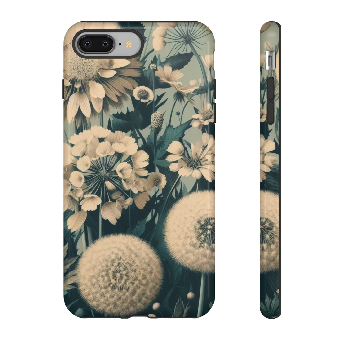 Blue & Cream Flowers Tough Cases iPhone/Google/Samsung