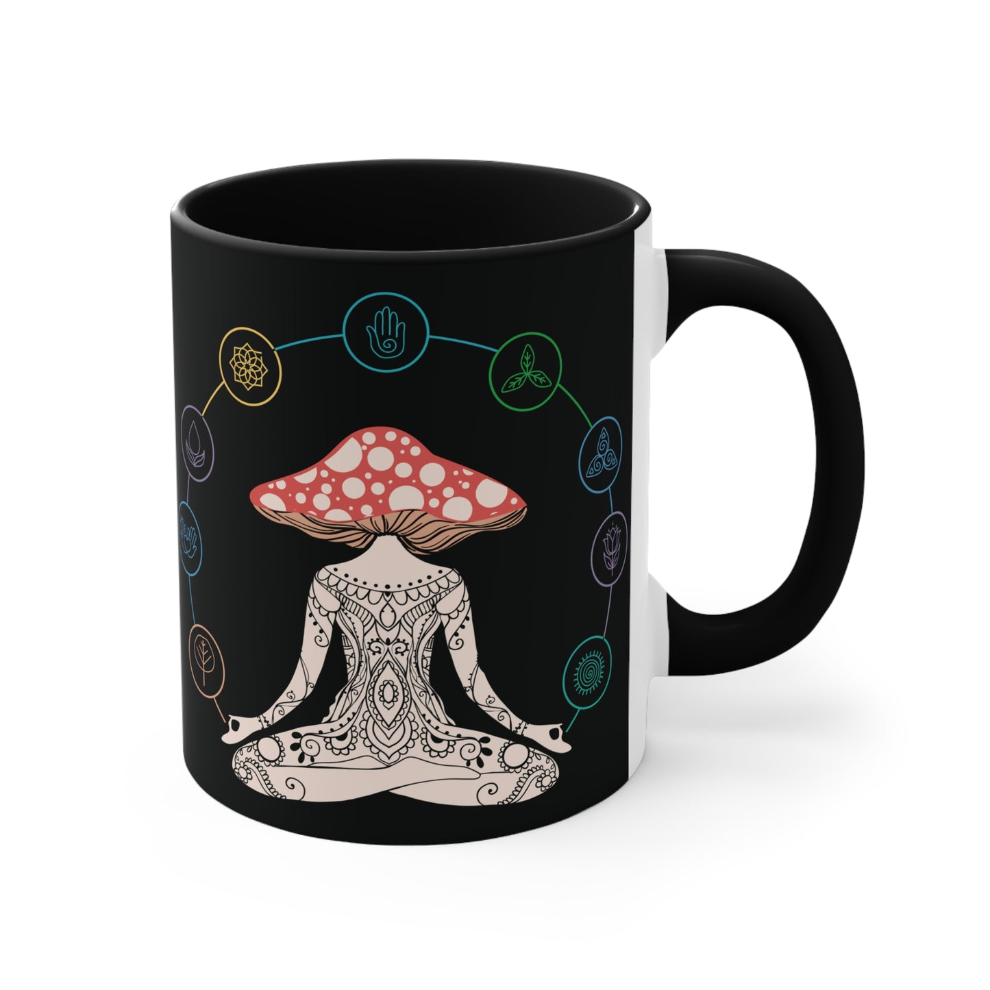 Trippin' Color Accent Mug 11oz - Zen Meditation Gift