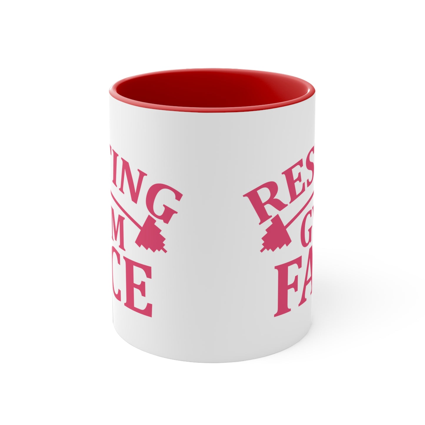 Resting Gym Face Workout Colorful Accent Mug 11oz - For Gym Fitness Enthusiasts