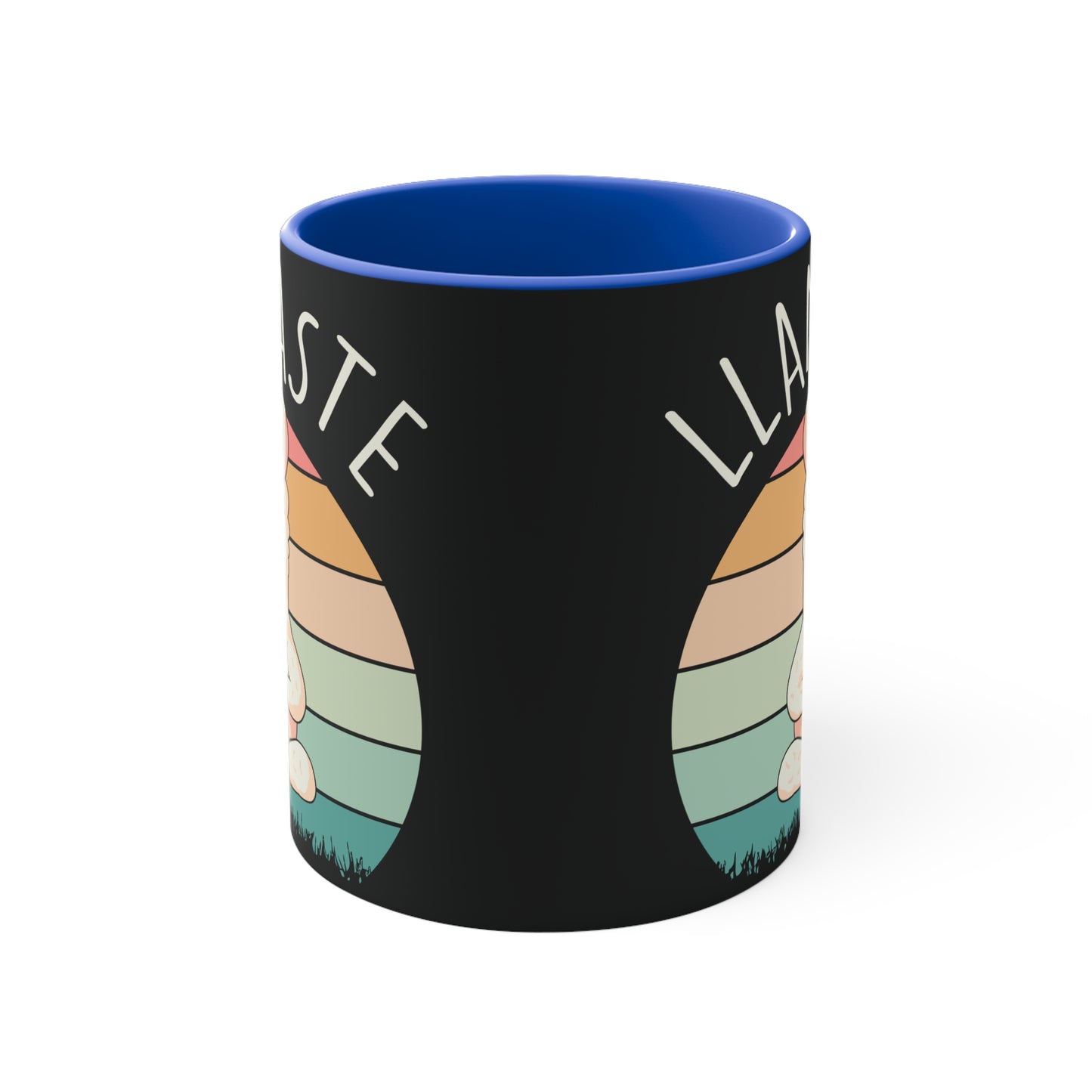 Llamaste Color Accent Mug 11oz - Zen Meditation Gift