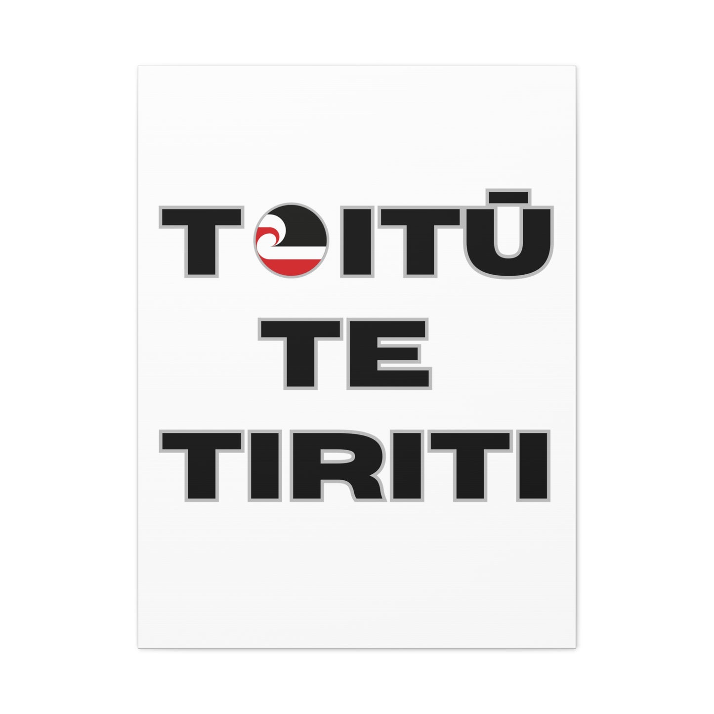 Toitū Te Tiriti Classic Canvas - White