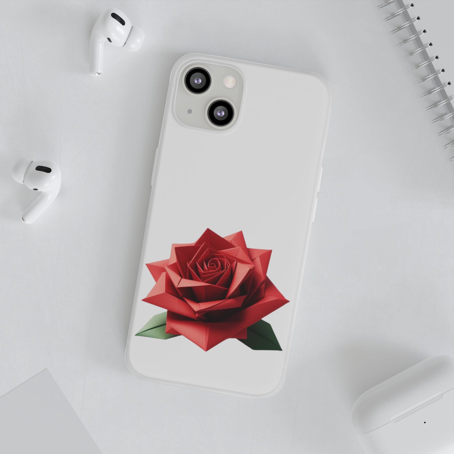 Origami Red Rose Flexi Cases