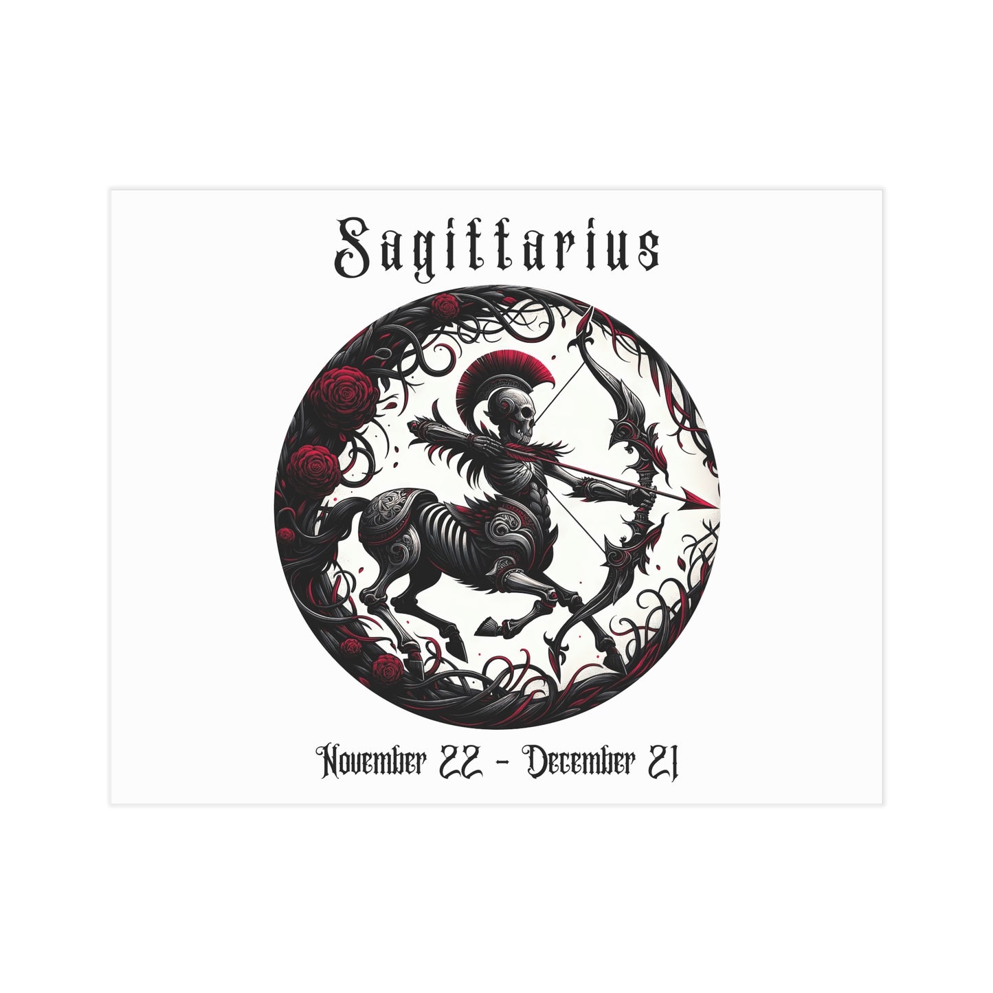 Gothic Sagittarius Unframed Prints - white