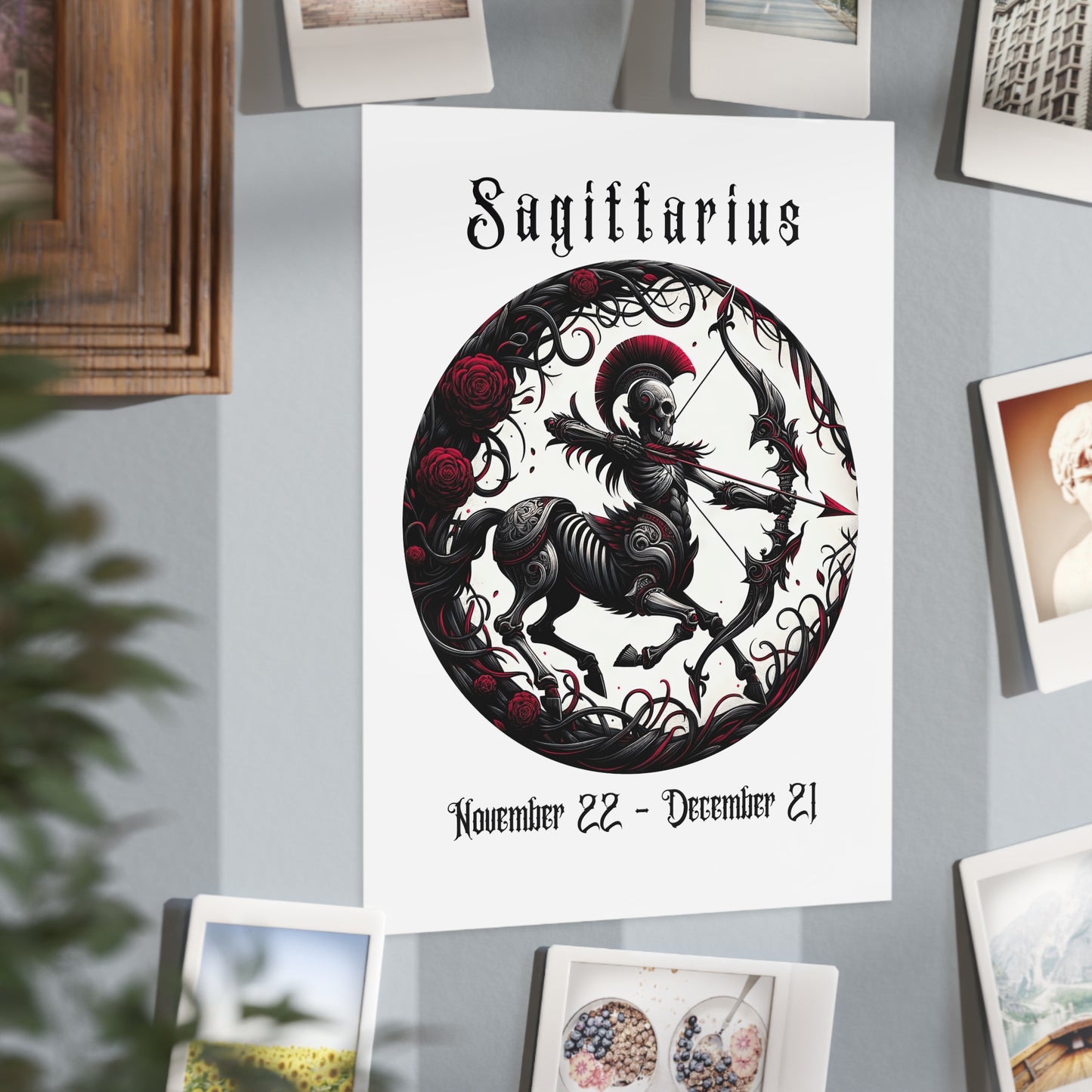 Gothic Sagittarius Unframed Prints - white