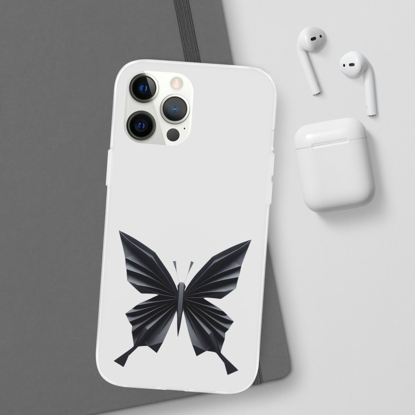 Origami Black Butterfly Flexi Cases