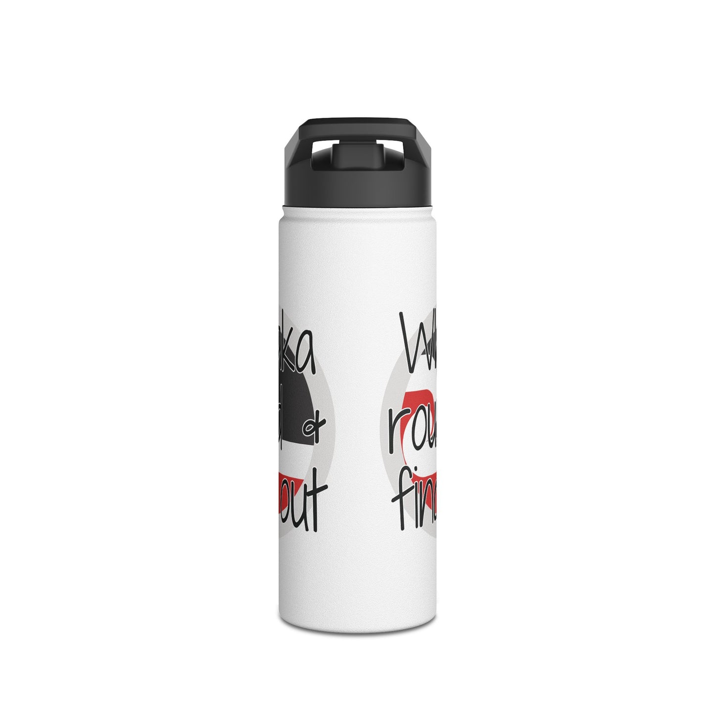 Whaka Round & Find Out Stainless Steel Water Bottle, Standard Lid