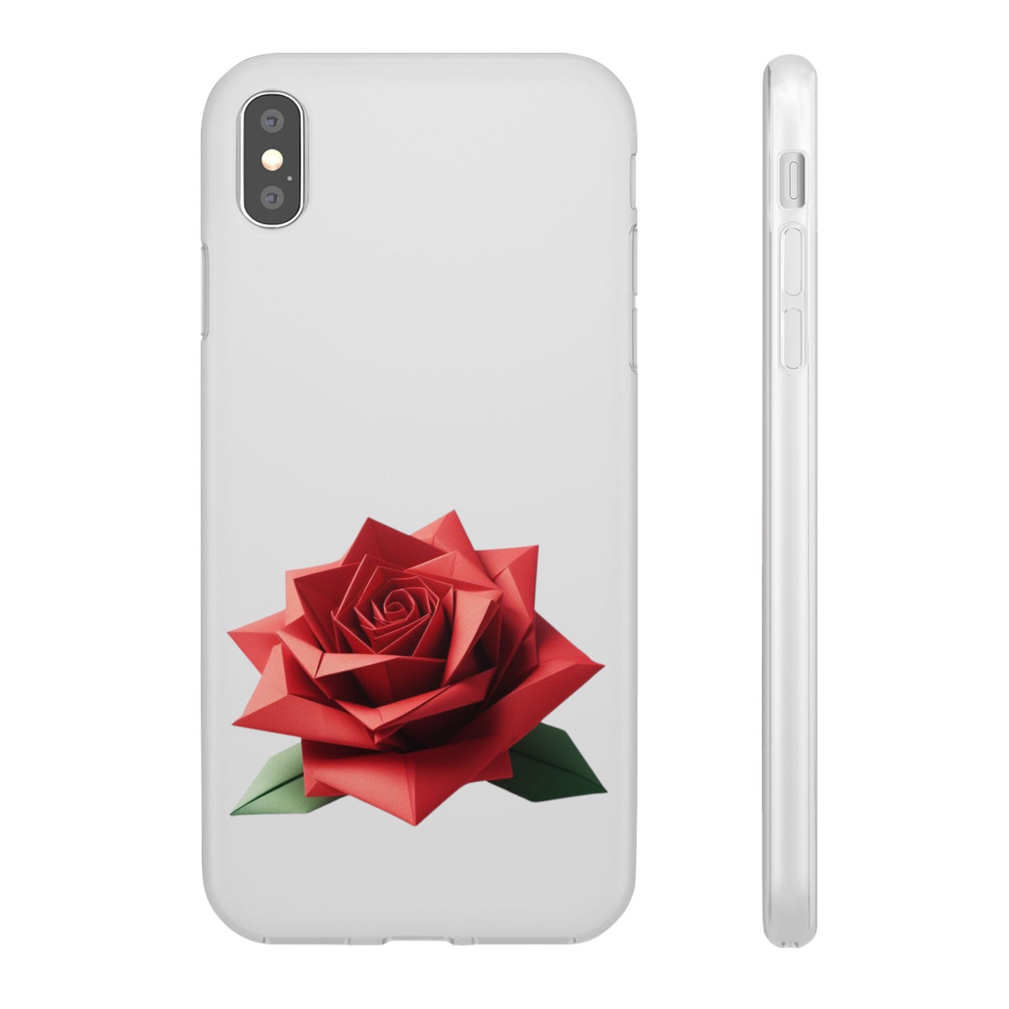 Origami Red Rose Flexi Cases