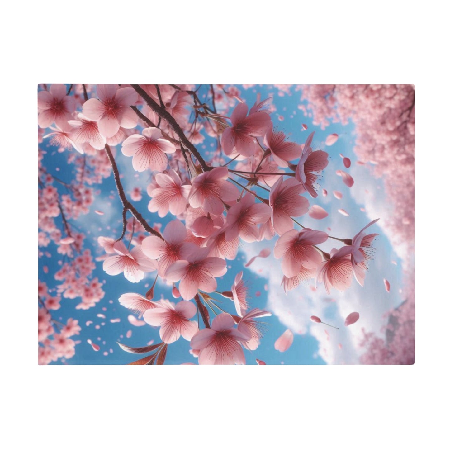 Cherry Blossom #2 Plush Fleece Blanket