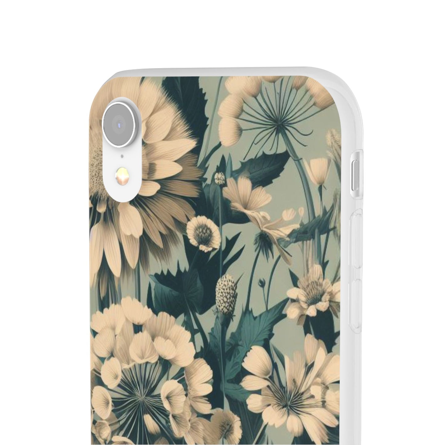 Blue & Cream Flowers Flexi Cases