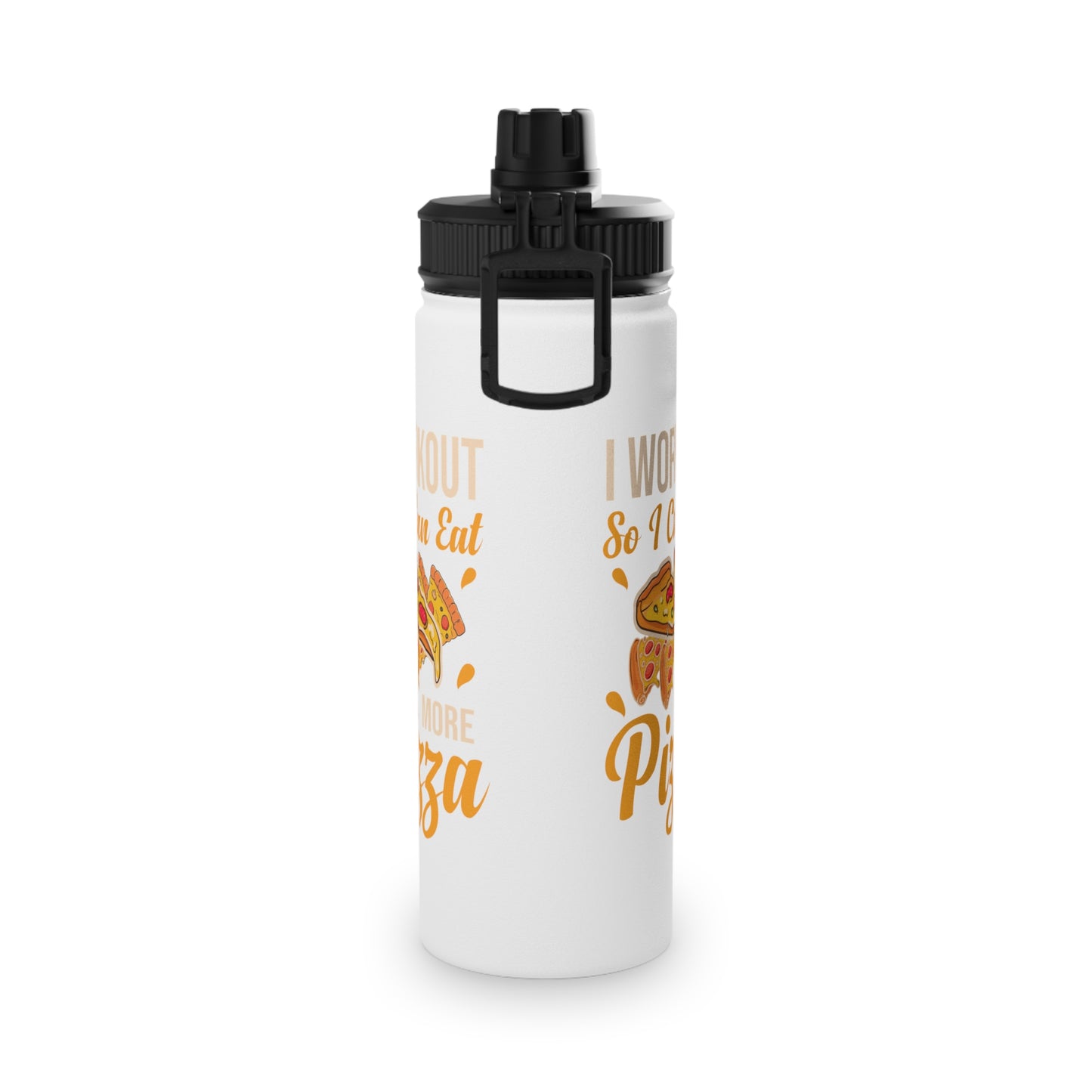 More Pizza Stainless Steel Sports Water Bottle - 3 sizes