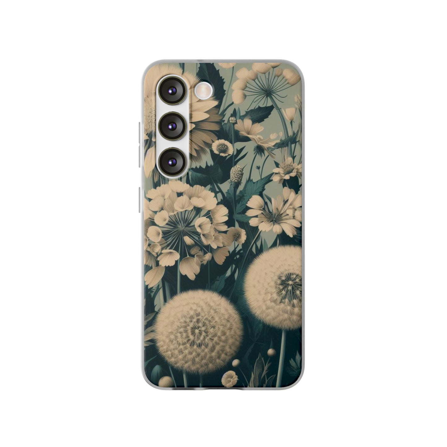 Blue & Cream Flowers Flexi Cases