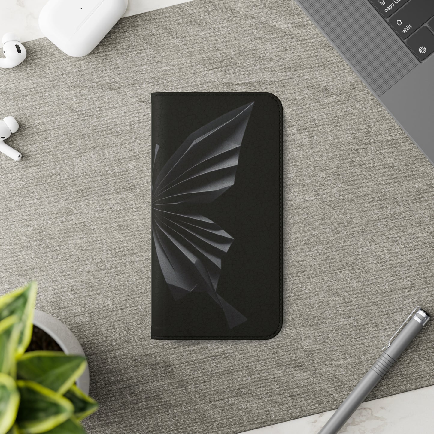 Origami Black Butterfly Flip Cases iPhone/Samsung