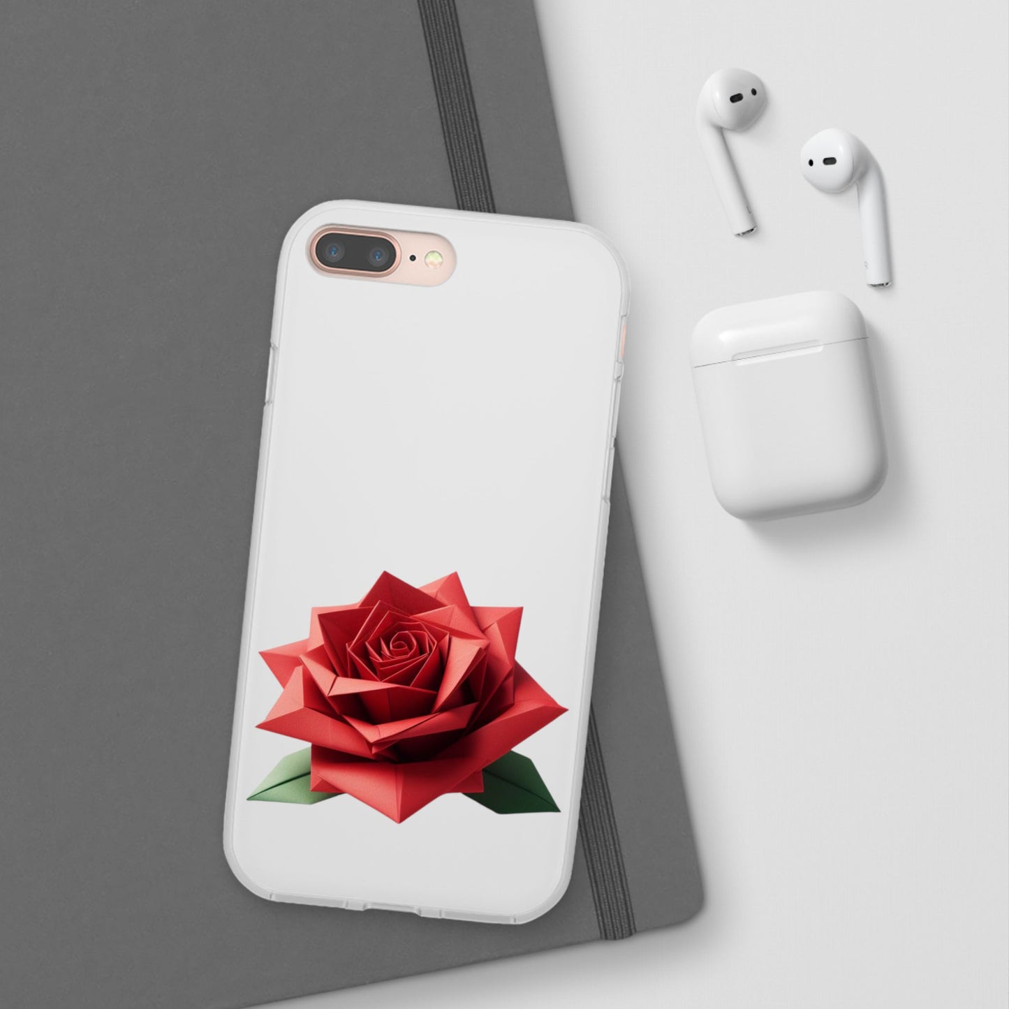 Origami Red Rose Flexi Cases