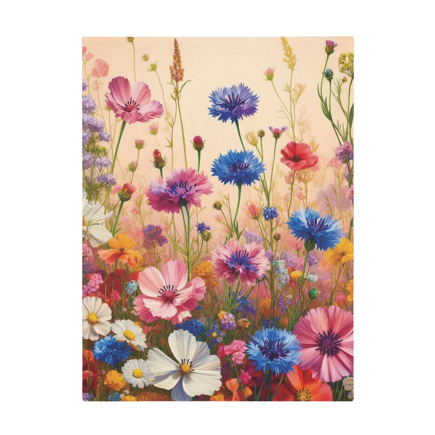 Wild Flowers Plush Fleece Blanket