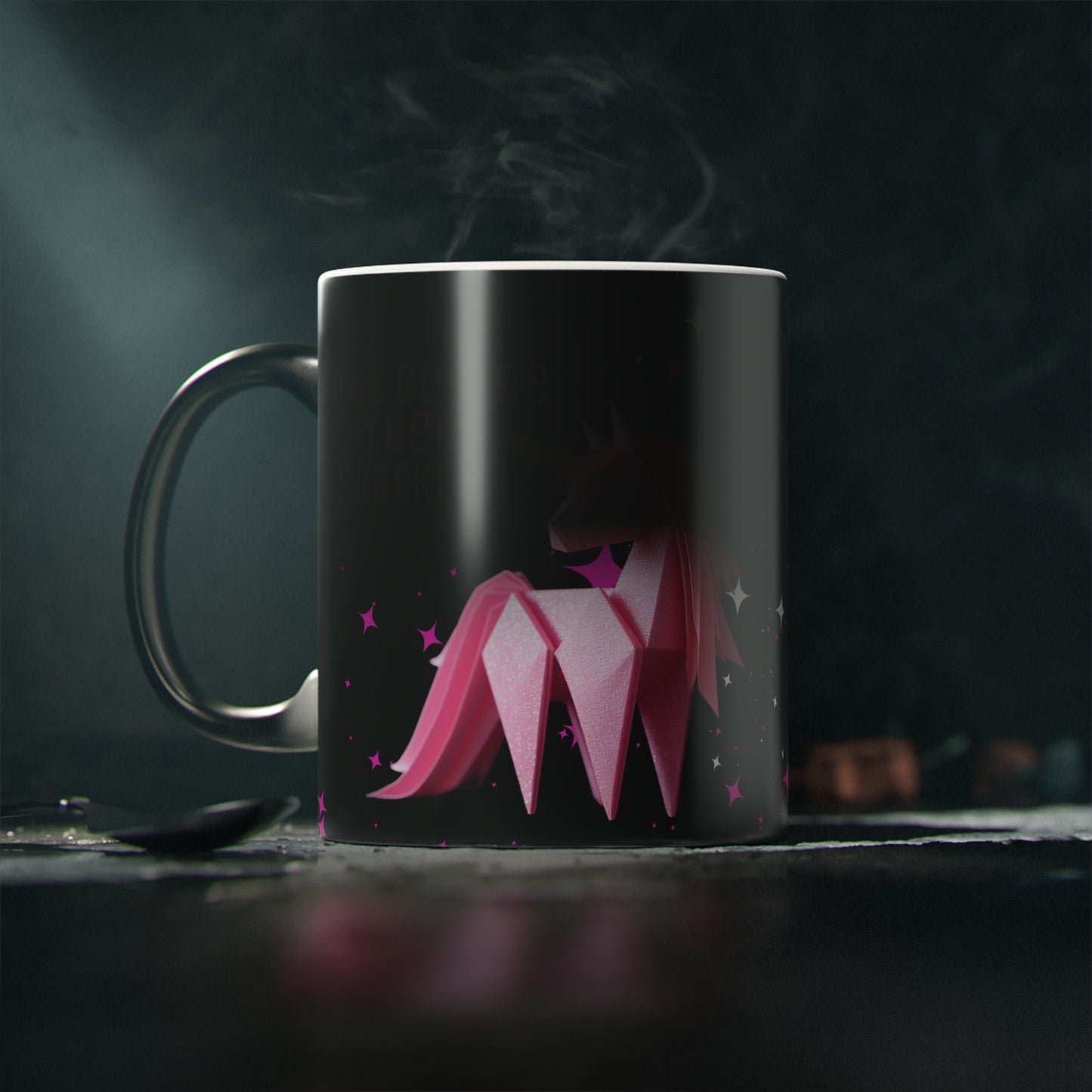 Origami Pink Unicorn Magic Mug