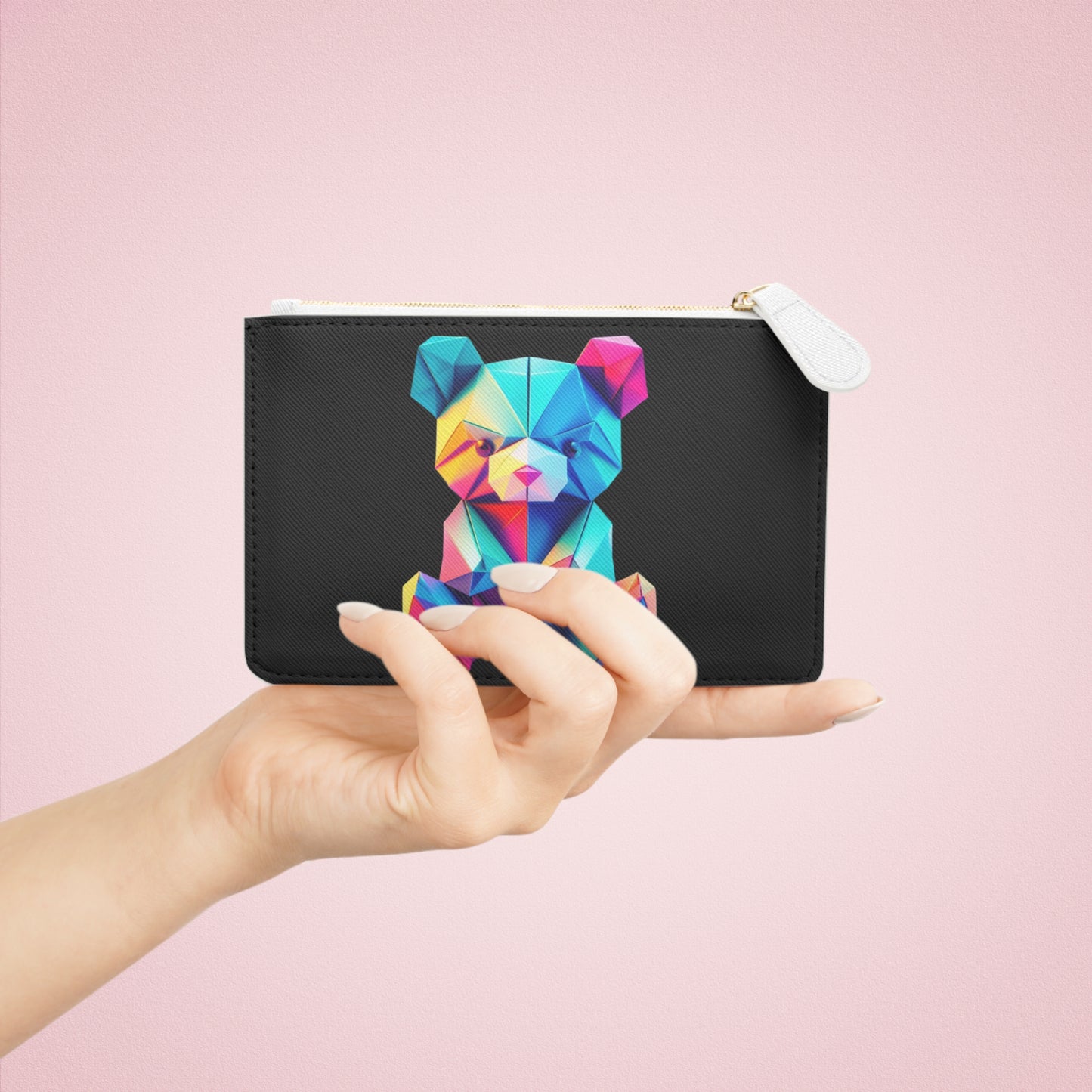 Origami Neon Teddy Mini Clutch Bag