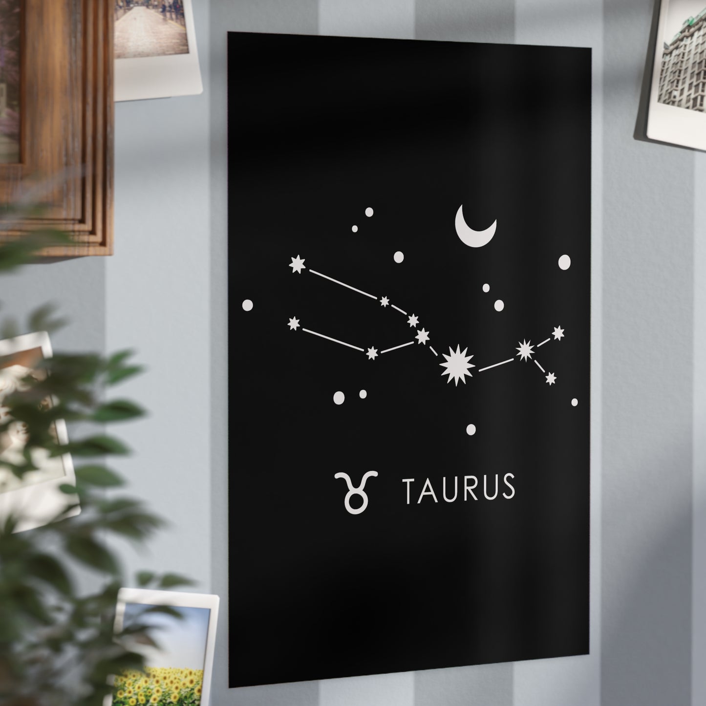 Taurus Starmap Unframed Prints - black