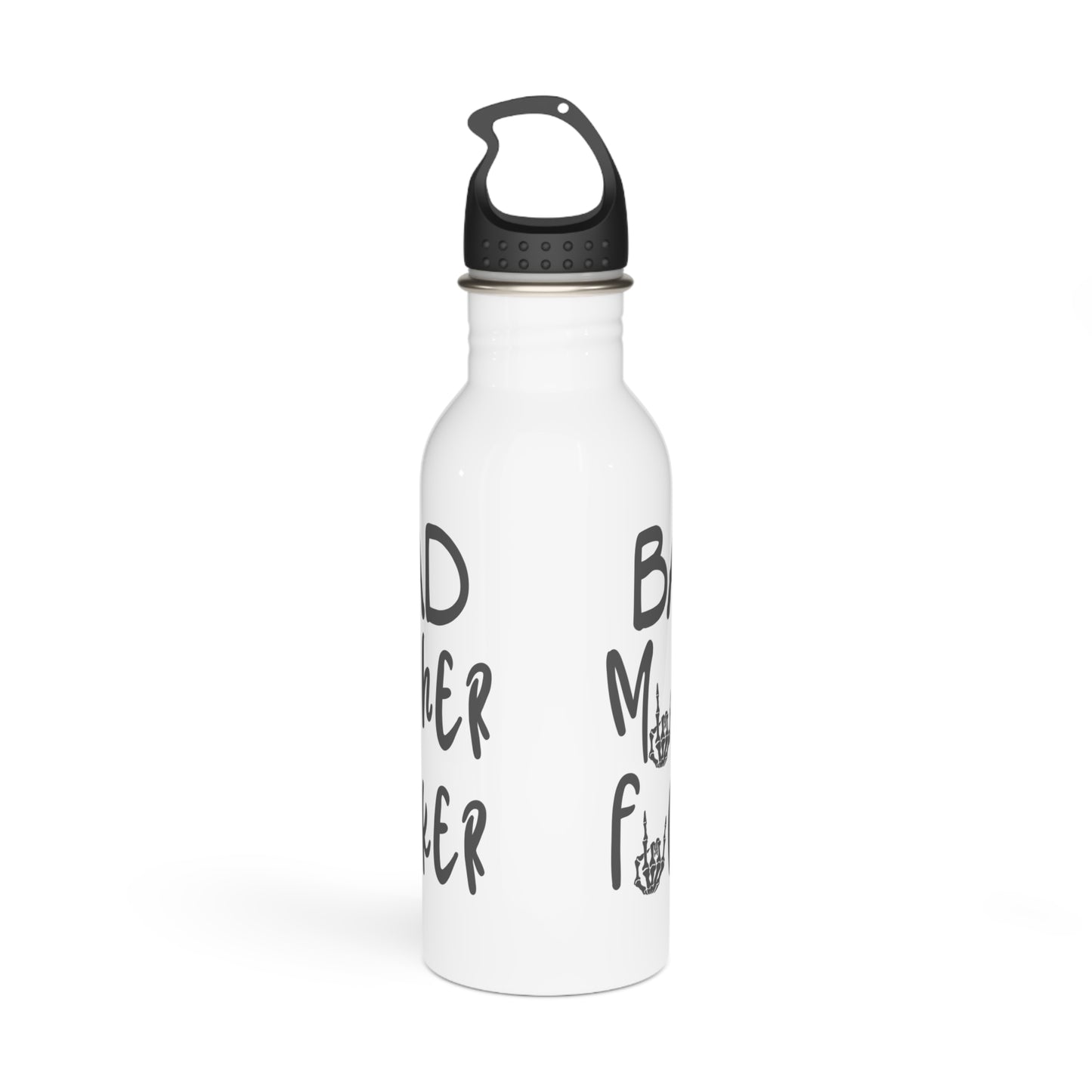 Bad Mother F#*ker Stylish Stainless Steel Water Bottle - Eco-Friendly, Durable, Perfect for On-the-Go - White