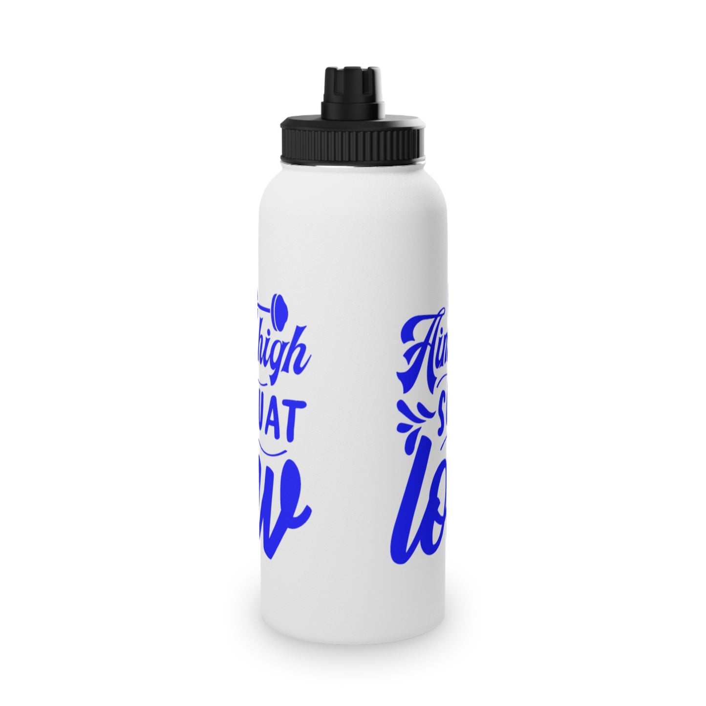 Aim High Squat Low Stainless Steel Sports Water Bottle - 3 sizes